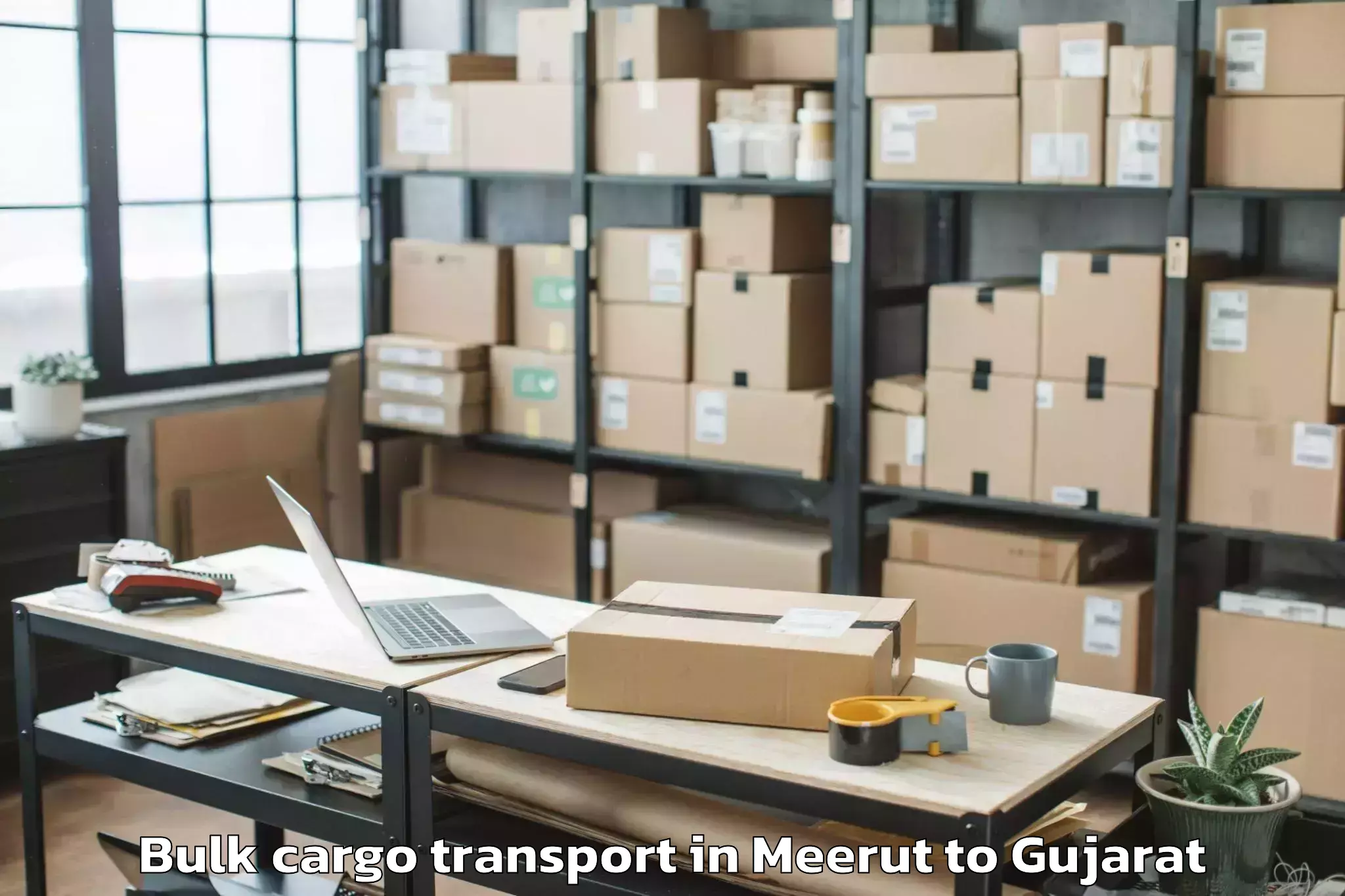 Top Meerut to Gujarat Bulk Cargo Transport Available